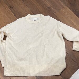 Aerie Cream Crew Neck Sweater